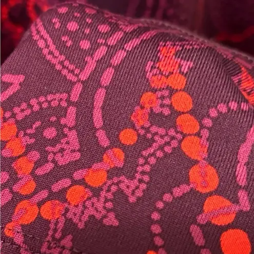 Title Nine Mercury Athletic Hoodie Dress Sz S LS Purple Red Printed Sporty