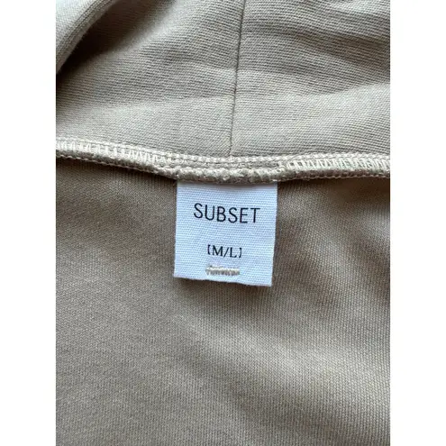 Subset Organic Cotton Unisex Essential Robe in Stone Size Medium Large