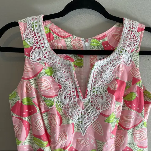 Lilly Pulitzer  Vintage White Label Shift Dress Mango Mama Pink Size 2