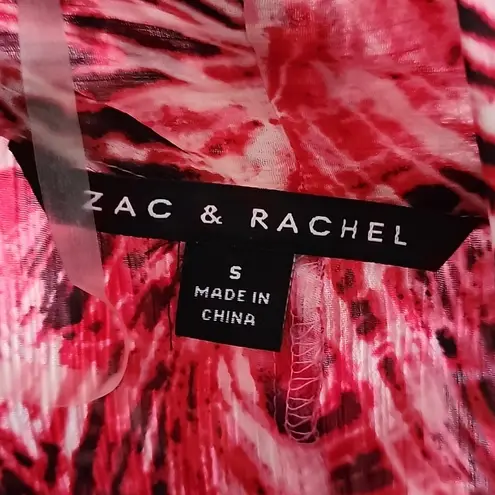 Zac & Rachel Fuchsia Pink Raglan Sleeve Open Shrug with Peacock Feather Design