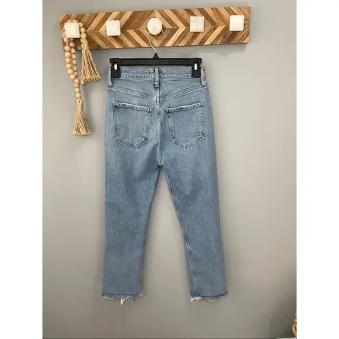 AGOLDE  high waisted button fly raw hem jeans Size 24