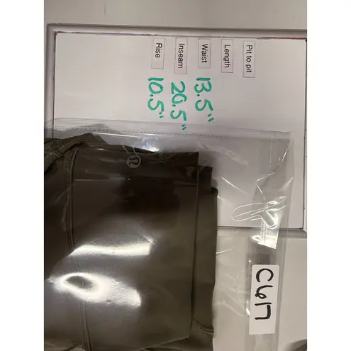 Lululemon  Pants Womens 8 Olive Green In Movement Crop Leggings‎ Everlux Yoga Gym