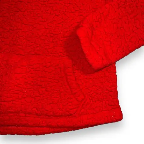 Fahrenheit Active Womens Fleece Sweatshirt Hoodie Red Stretch Lightweight Large