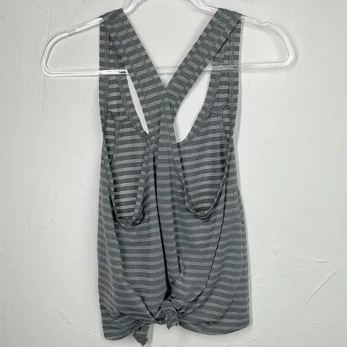 Zyia Active Nimbus Gray Split Back Tank Top Medium