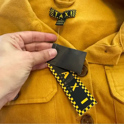 NWT Taxi Mustard Oversized Button Down Shacket Gold Size L