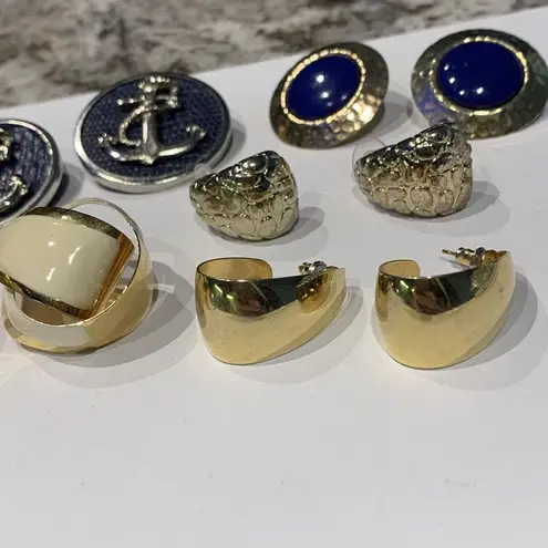 Lot Of 5 Costume Earrings Vintage