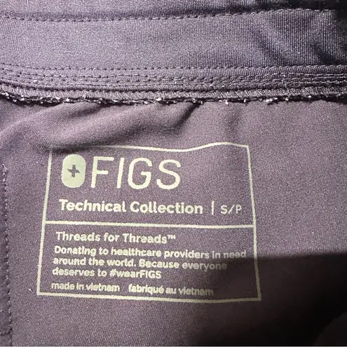 FIGS  Women’s Zamora Jogger Scrub Pants Pull On Mid Rise in Dark Purple Size S