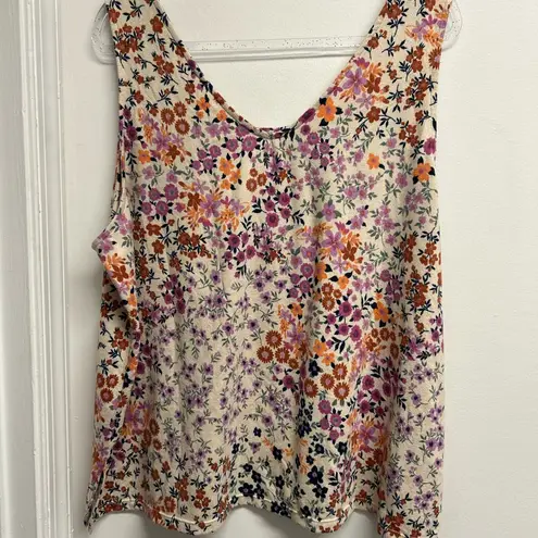Cuddl Duds Seriously Soft Ditzy Floral Sleeveless Women's Top