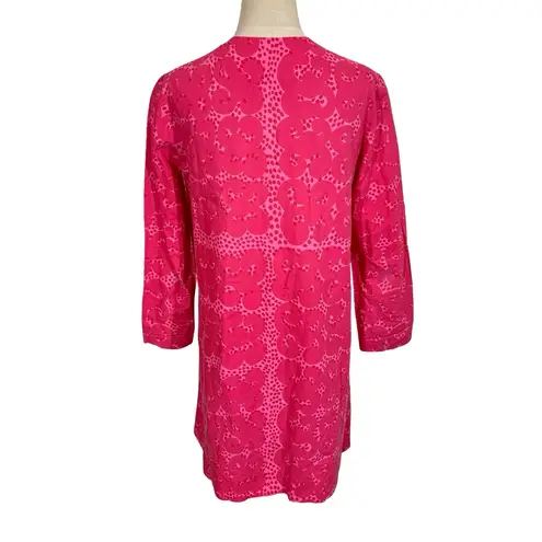 VINTAGE Marimekko Zip Front Shift Smock Dress in Tarha Pattern Sz:40/US12 1960s Pink Size 12