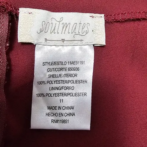 Soulmates Maroon Scalloped Lace Mini Skirt Size 11