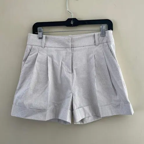 y2k pleated office siren pinstripe shorts White Size 6 thumbnail 1