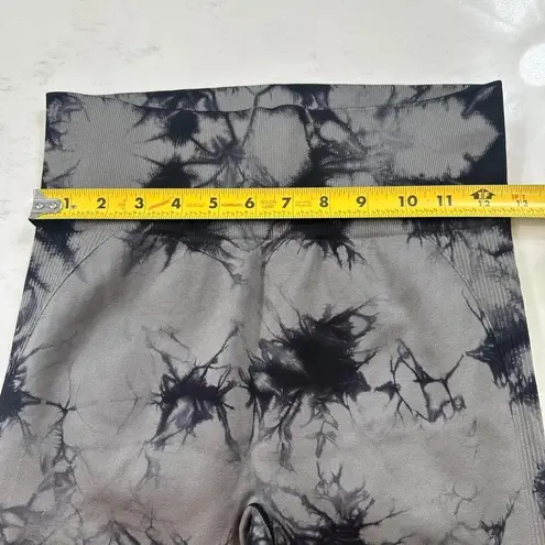 Leggings M Scrunch Butt Grey Black Tie