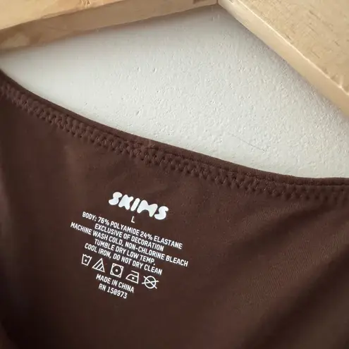 SKIMS NEW!! Fits Everybody High Neck Bodysuit in Cocoa Brown