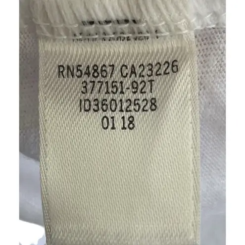 VS Pink Logo Lace Back Cut Out Long Sleeve White Shirt Size Large Athleisure