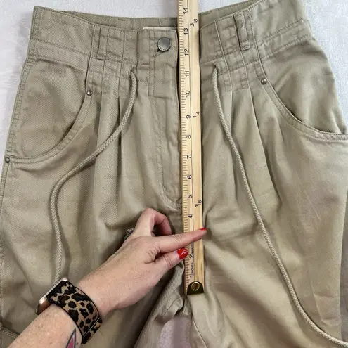 VTG 90s Together 4 Jeans Open Cross Peek A Boo Sides High Waist Jean Pleated Tan