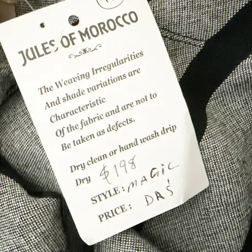 JULES OF MOROCCO | Gray Black Stripe Maxi Dress NWT Natural Fibers | Medium