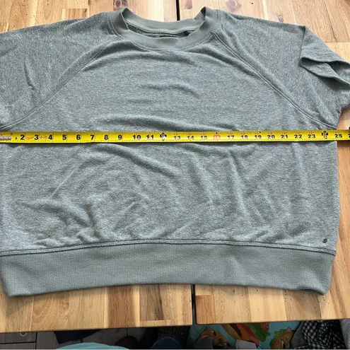 prAna Olive Green Short Sleeve French Terry Sweatshirt XL