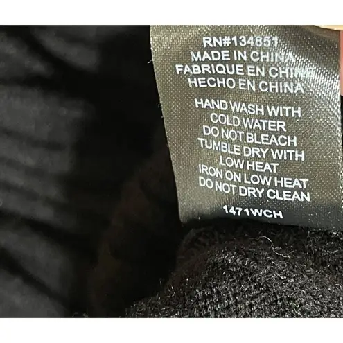 Wayf dede X Emily BFF Hollie Sweater Dress Back Tie Black Size L Large Long Slee