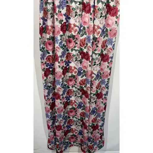 Miss Elaine Women's Floral Multicolor Nightgown Size Large Pink