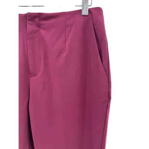 Open Edit Plum Purple Tapered Pants Size M NWT Career Stretch Workwear Modern Purple Size M