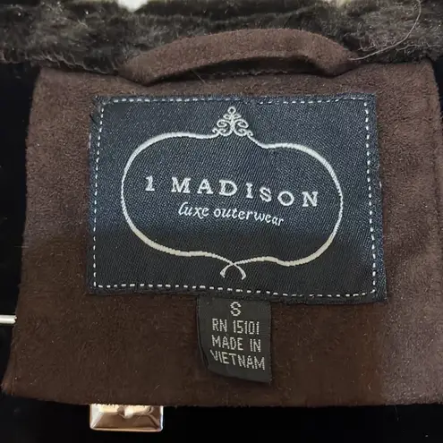 1 Madison Brown Faux Fur Coat with Hood