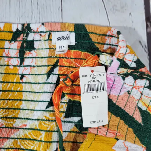 Aerie  Floral Cropped Spaghetti‎ Strap Tank Top S NWT