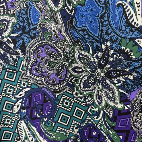 Maggie Barnes Colorful Floral Paisley Pullover 3/4 Sleeve Blouse Size 5X