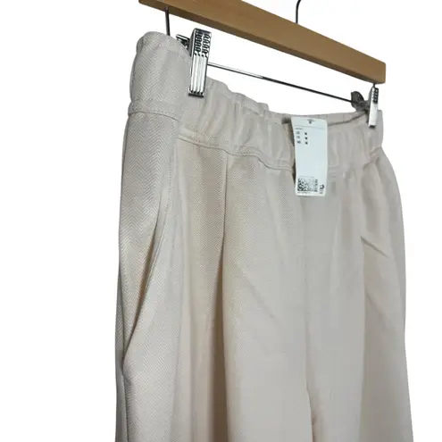 H&M NWT  Pull-On Wide Leg Pants in Cream Size M - Image 6