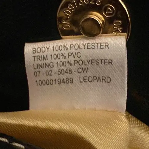 The Sak brown & tan leopard print fabric and vegan leather, crossbody purse. EUC - Image 12