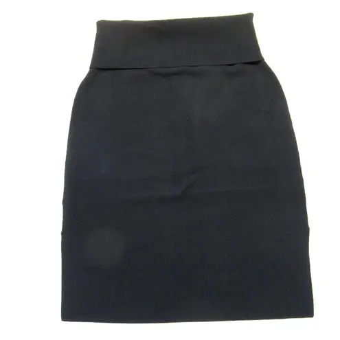 MM.LaFleur NWT Harlem in Black Foldover Waist Stretch Knit Pencil Skirt 1+