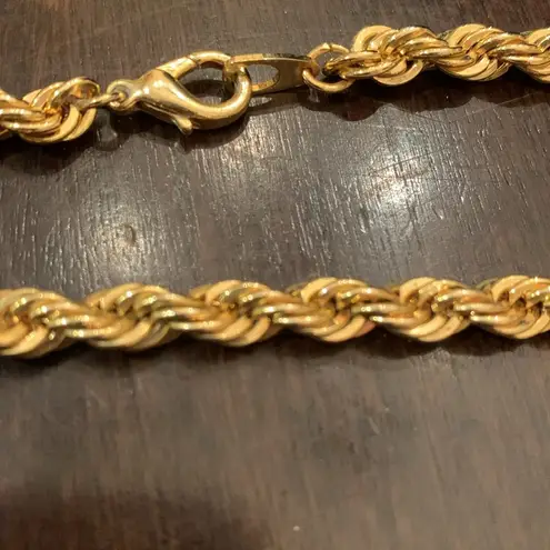 Sparkly gold rope bracelet 7.5 inch