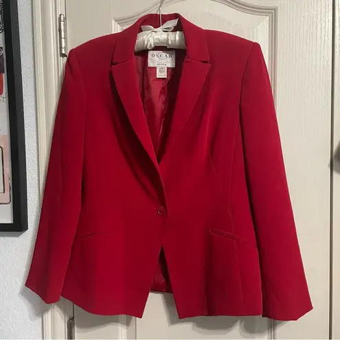 Oscar de la Renta 💖 Vintage Red Blazer 8P