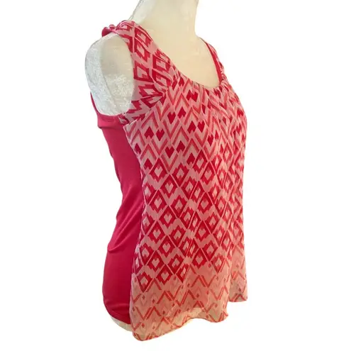 New York And Company New York & Co women's size small pink coral sleeveless pullover stretchy top