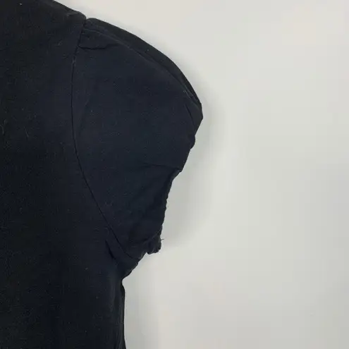 Dorothy Perkins Black T-Shirt Green Lime London Size Small