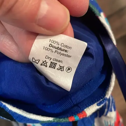 ✨J. Crew Factory Tropical Floral Print Pencil Skirt Blue Size 6P