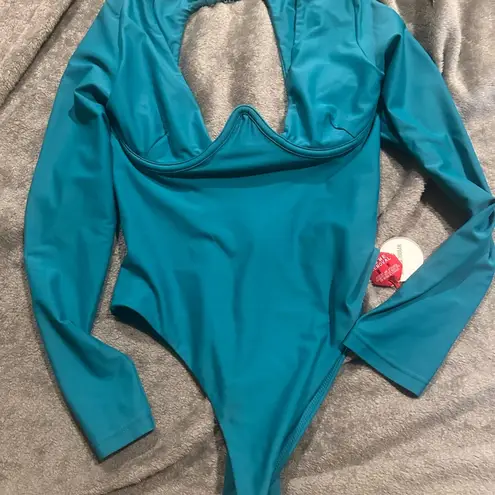 Andrea Iyamah  AMAR ONE PIECE SWIMSUIT - OCEAN/ large nwt