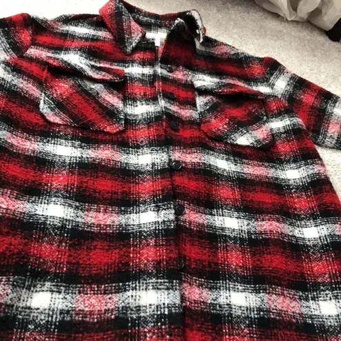 ZARA flannel plaid jacket coat, size medium