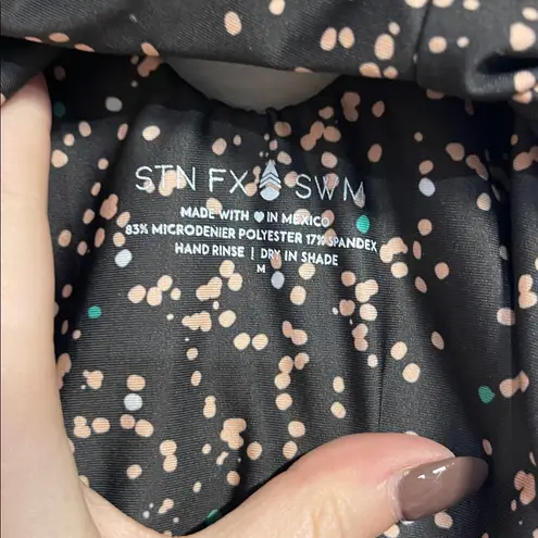 Stone Fox Swim  SPECKLE ONE PIECE BATHING SUIT MEDIUM