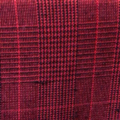 Bentley Petite Vintage Single Breasted Blazer Dark Red Plaid 12