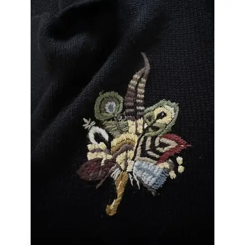 Susan Bristol Cardigan Sweater Button Down Size Medium Hand Embroidered Vintage