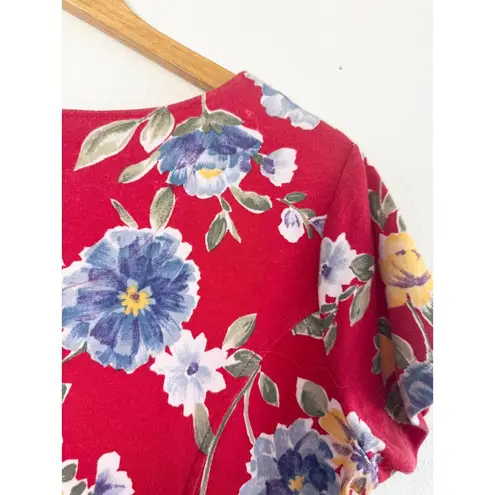 White Stag 90s Y2K Red Button Up Midi Dress size M