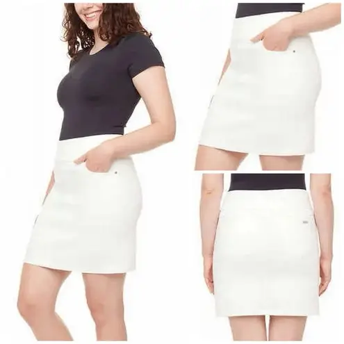 NWT! S.C. & Co. Womens Casual Denim Skort White Size XL