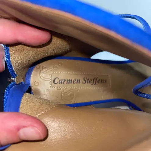 Carmen Steffens Neon Blue Cutout Lace