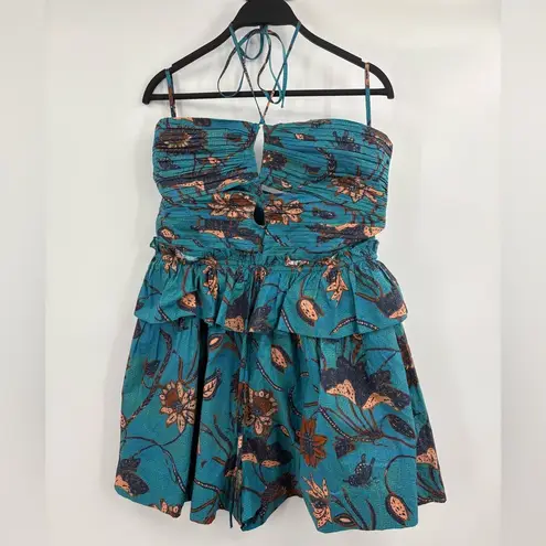 Ulla Johnson  Isidro Cotton Pleated haulter boho festival Romper Size 10
