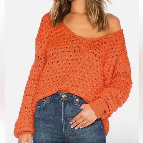 Free People  Slouchy V Neck Sweater