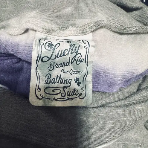 Lucky Brand  Skirt XS/S Purple Gray Tie Dye Maxi Foldover Waist Stretch Swim