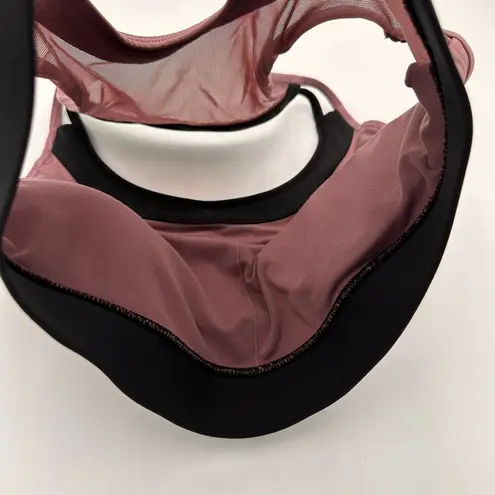 Zyia  Active Lilac Clasp Mesh Padded Sports Bra Size Small