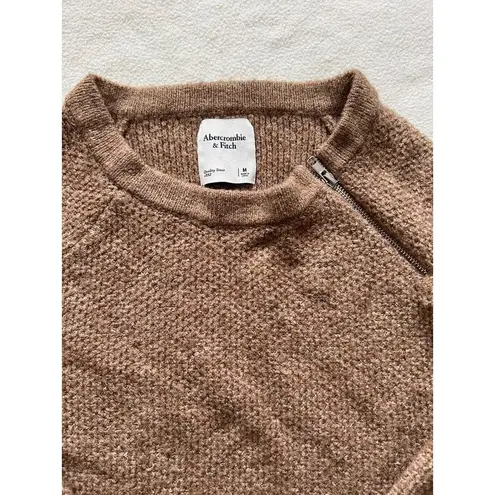 Abercrombie & Fitch  Sweater Women's Size Medium Zipper Brown‎ Long sleeve