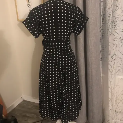 WD•NY NWT - WD.NY Black & White Polka Dot Dress- Size XS