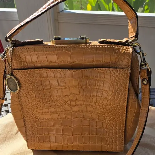 Patricia Nash All Leather Croc embossed Nela bag gorgeous color, amazing color